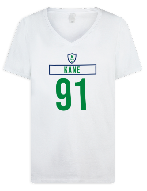 Home Jersey Evander Kane Premium Ladies V-Neck T-Shirt | Swagsta