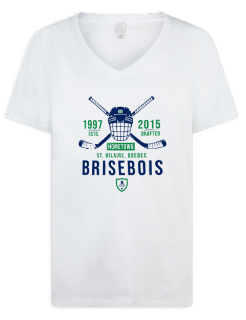 Classic Heritage Guillaume Brisebois Premium Ladies V-Neck T-Shirt | Swagsta