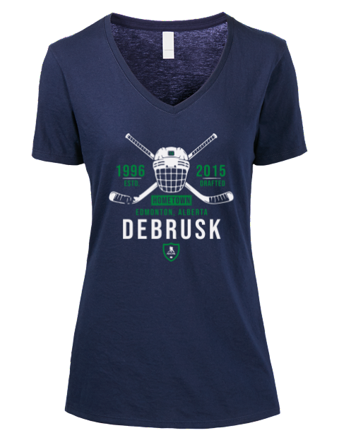 Heritage Jake Debrusk Premium Ladies V-Neck T-Shirt | Swagsta
