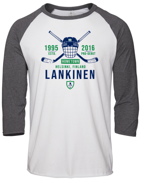 Classic Heritage Kevin Lankinen Unisex Premium Three-Quarter Raglan T-Shirt | Swagsta