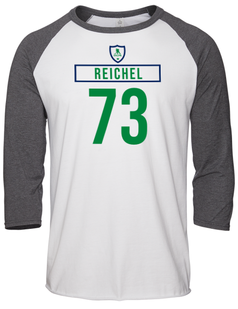 Home Jersey Lukas Reichel Unisex Premium Three-Quarter Raglan T-Shirt | Swagsta