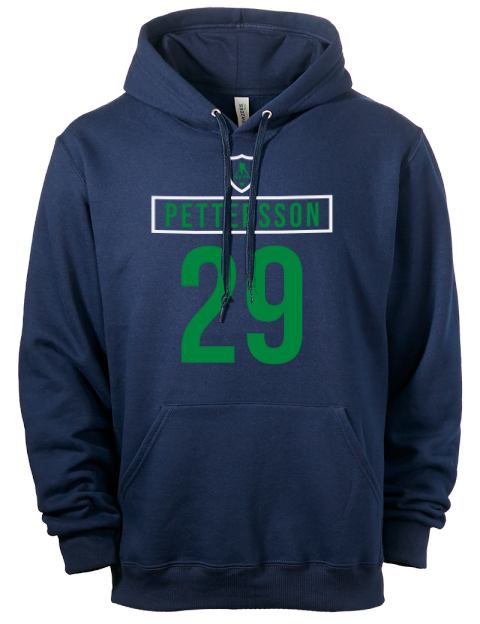 Away Jersey Marcus Pettersson Eco Premium Unisex Hooded Sweatshirt | Swagsta
