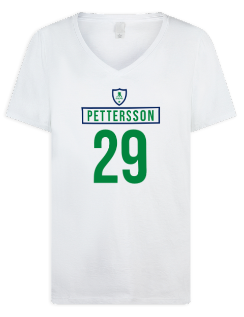 Home Jersey Marcus Pettersson Premium Ladies V-Neck T-Shirt | Swagsta