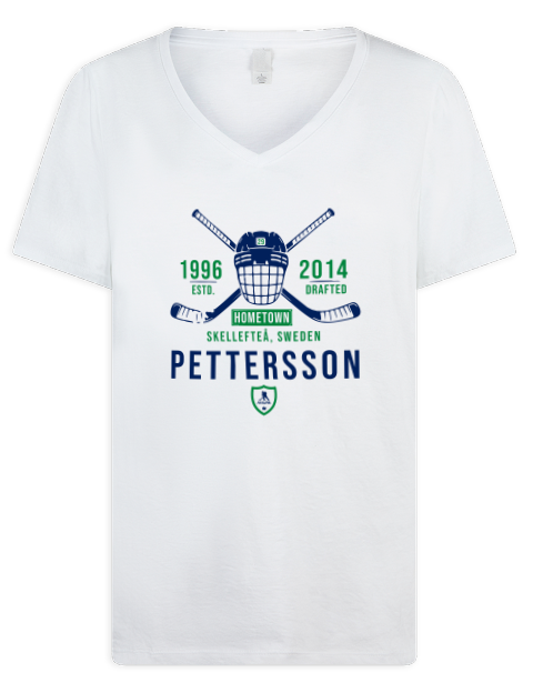Classic Heritage Marcus Pettersson Premium Ladies V-Neck T-Shirt | Swagsta