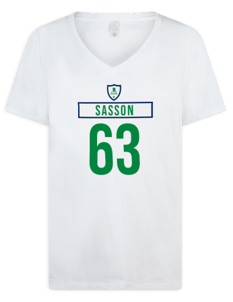 Home Jersey Max Sasson Premium Ladies V-Neck T-Shirt | Swagsta