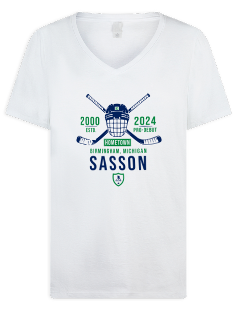 Classic Heritage Max Sasson Premium Ladies V-Neck T-Shirt | Swagsta