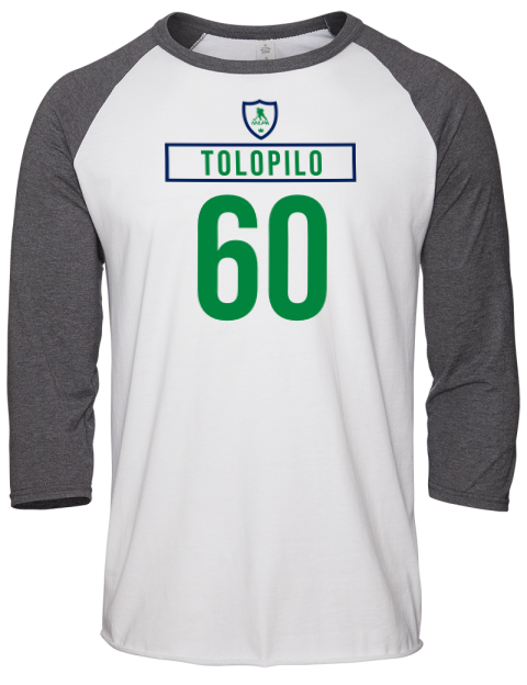 Home Jersey Nikita Tolopilo Unisex Premium Three-Quarter Raglan T-Shirt | Swagsta