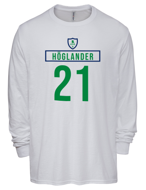 Home Jersey Nils Hoglander Men's Premium Blend Long Sleeve-T-Shirt | Swagsta