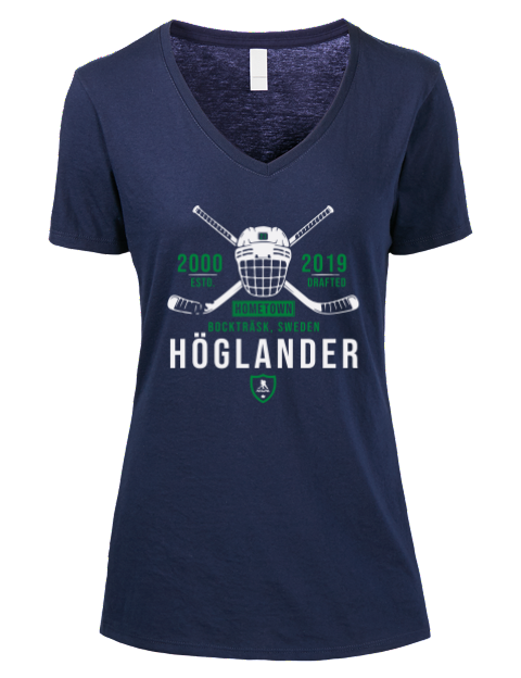 Heritage Nils Hoglander Premium Ladies V-Neck T-Shirt | Swagsta