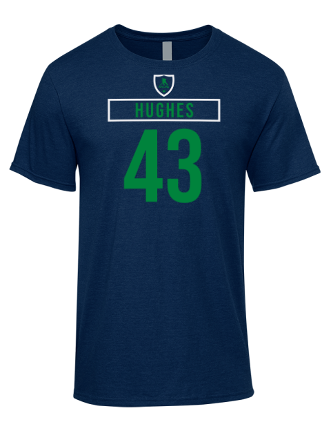 Away Jersey Quinn Hughes Premium Ring-Spun Cotton Unisex T-Shirt | Swagsta