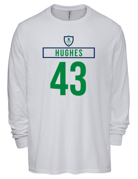 Home Jersey Quinn Hughes Men's Premium Blend Long Sleeve-T-Shirt | Swagsta