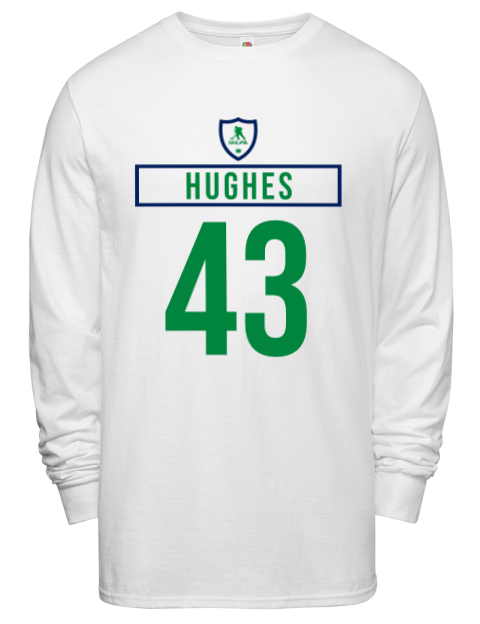 Home Jersey Quinn Hughes Men's Long-Sleeve T-Shirt | Swagsta