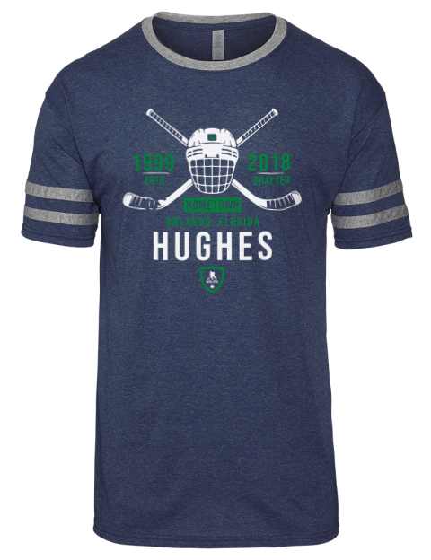 Heritage Quinn Hughes Men's Tri-Blend T-Shirt | Swagsta
