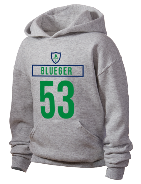 Home Jersey Theodor Blueger Youth Hooded Sweatshirt | Swagsta