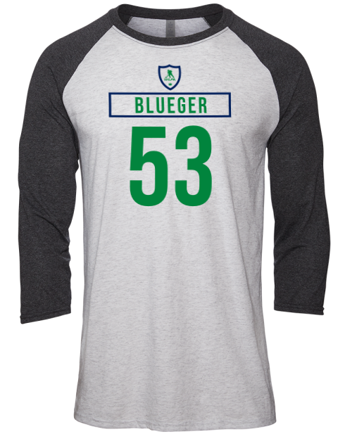 Home Jersey Theodor Blueger Unisex Premium Three-Quarter Raglan T-Shirt | Swagsta
