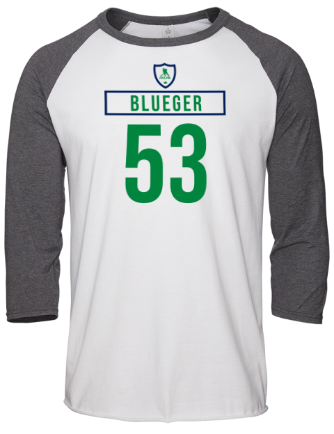 Home Jersey Theodor Blueger Unisex Premium Three-Quarter Raglan T-Shirt | Swagsta