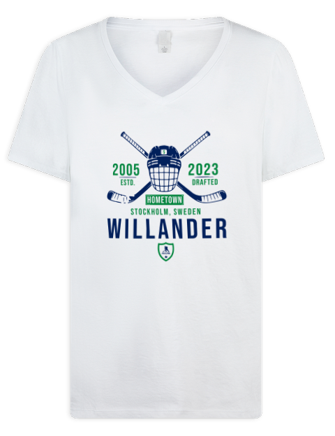 Classic Heritage Tom Willander Premium Ladies V-Neck T-Shirt | Swagsta