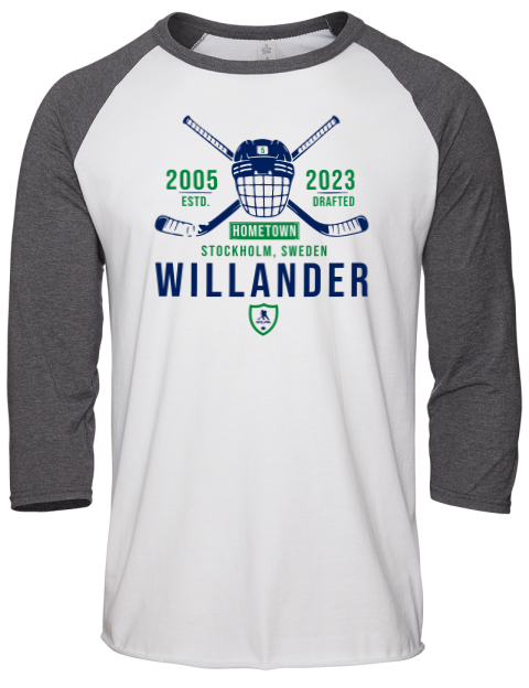 Classic Heritage Tom Willander Unisex Premium Three-Quarter Raglan T-Shirt | Swagsta
