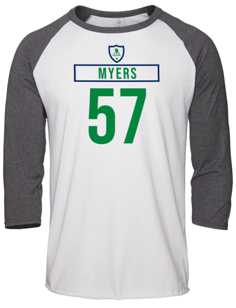 Home Jersey Tyler Myers Unisex Premium Three-Quarter Raglan T-Shirt | Swagsta