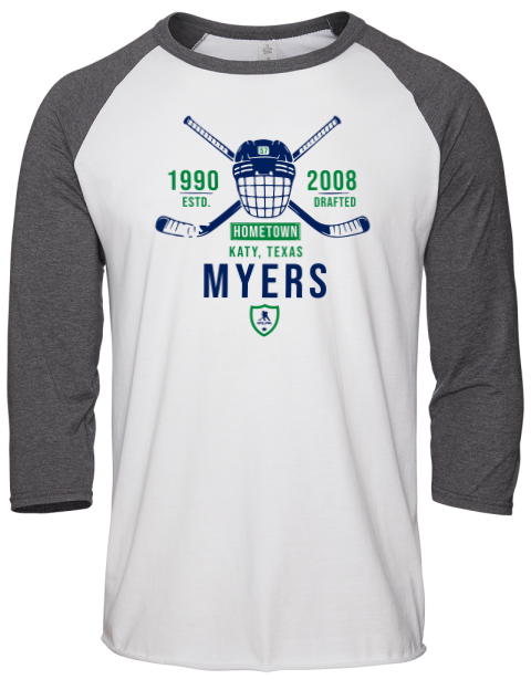 Classic Heritage Tyler Myers Unisex Premium Three-Quarter Raglan T-Shirt | Swagsta