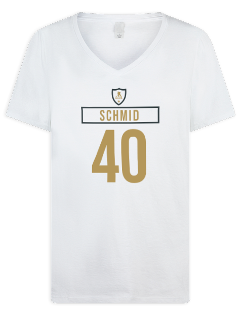 Home Jersey Akira Schmid Premium Ladies V-Neck T-Shirt | Swagsta