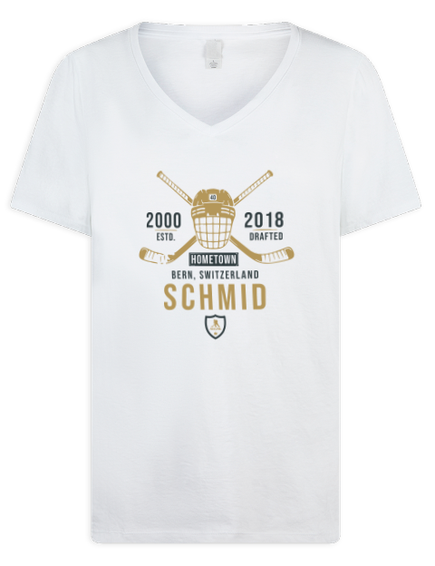 Classic Heritage Akira Schmid Premium Ladies V-Neck T-Shirt | Swagsta