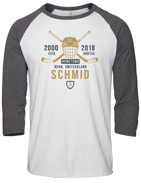 Classic Heritage Akira Schmid Unisex Premium Three-Quarter Raglan T-Shirt | Swagsta