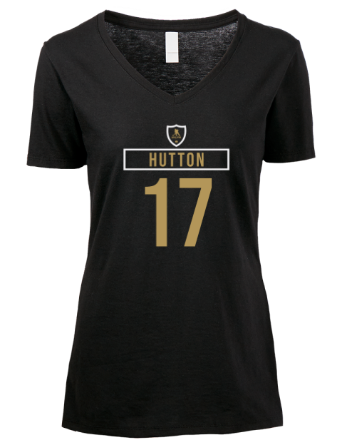Away Jersey Ben Hutton Premium Ladies V-Neck T-Shirt | Swagsta