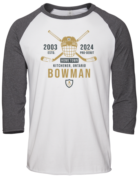 Classic Heritage Braedon Bowman Unisex Premium Three-Quarter Raglan T-Shirt | Swagsta