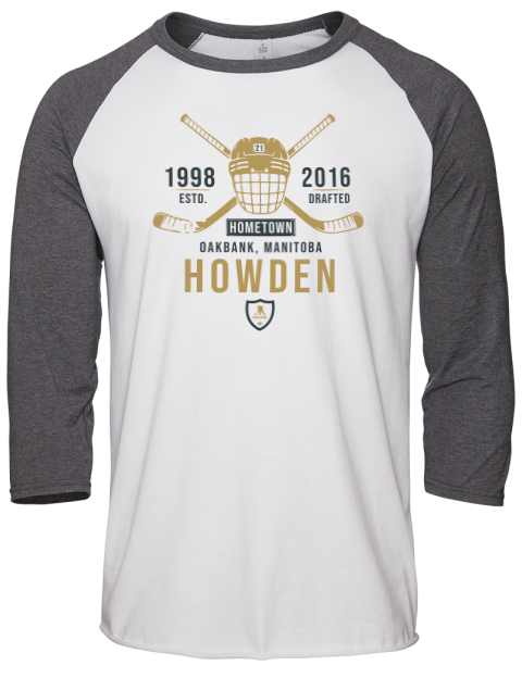 Classic Heritage Brett Howden Unisex Premium Three-Quarter Raglan T-Shirt | Swagsta