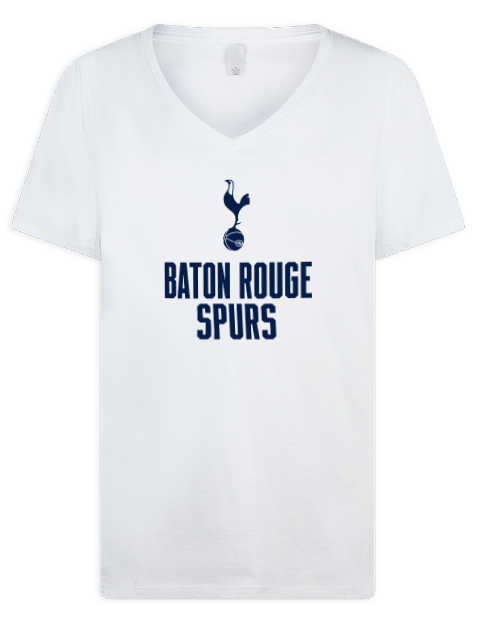 Stacked Baton Rouge Spurs Premium Ladies V-Neck T-Shirt | Swagsta