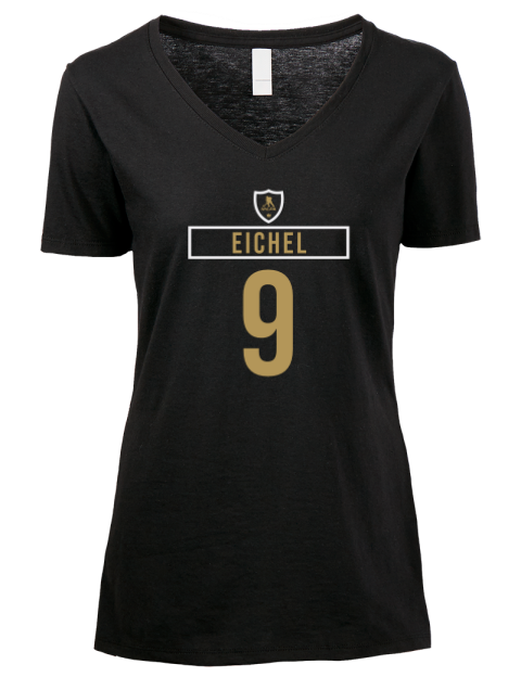 Away Jersey Jack Eichel Premium Ladies V-Neck T-Shirt | Swagsta
