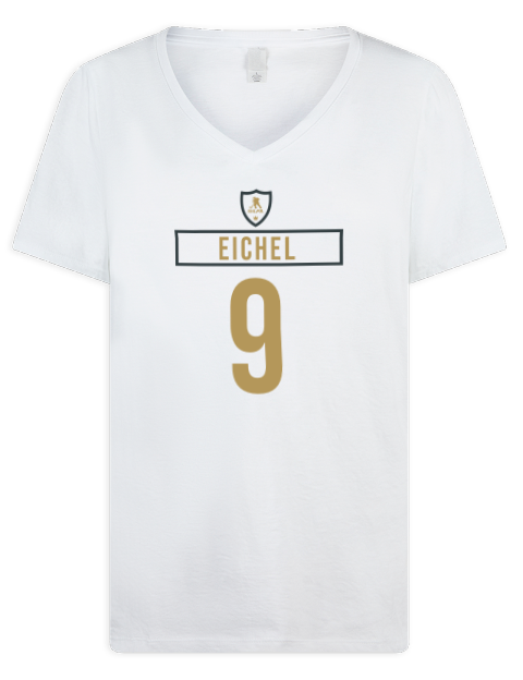 Home Jersey Jack Eichel Premium Ladies V-Neck T-Shirt | Swagsta