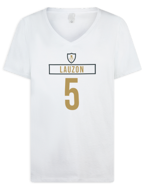 Home Jersey Jeremy Lauzon Premium Ladies V-Neck T-Shirt | Swagsta
