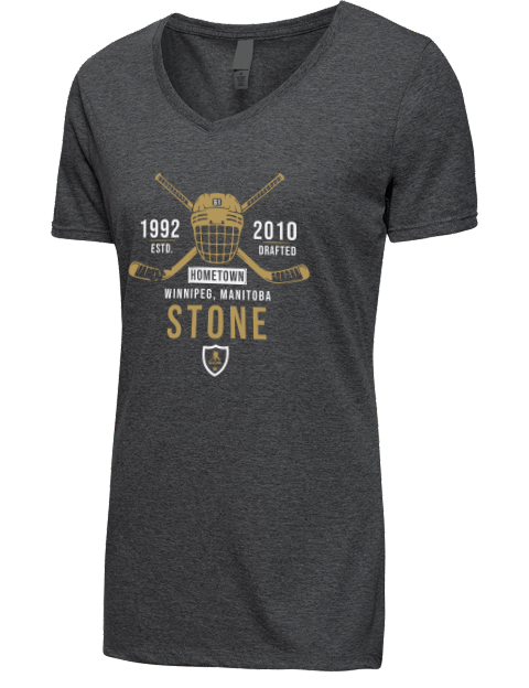 Heritage Mark Stone Premium Ladies V-Neck T-Shirt | Swagsta