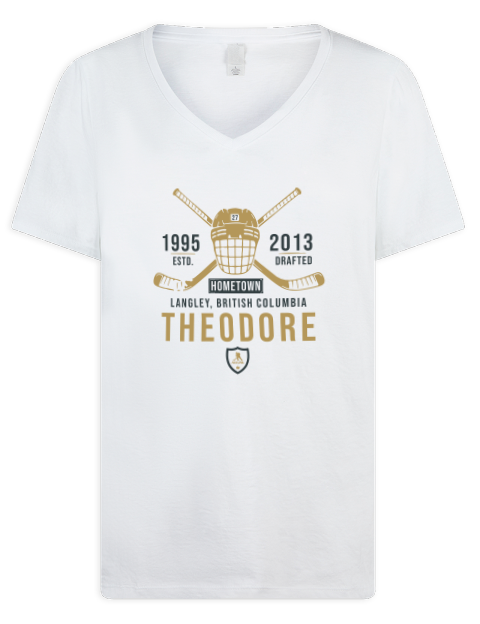 Classic Heritage Shea Theodore Premium Ladies V-Neck T-Shirt | Swagsta