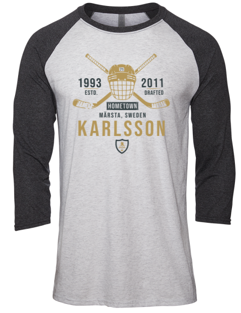 Classic Heritage William Karlsson Unisex Premium Three-Quarter Raglan T-Shirt | Swagsta