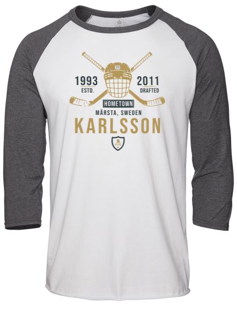 Classic Heritage William Karlsson Unisex Premium Three-Quarter Raglan T-Shirt | Swagsta