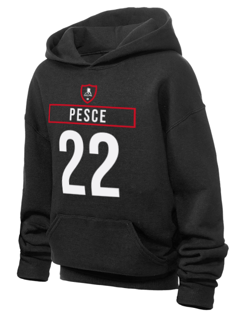 Away Jersey Brett Pesce Youth Hooded Sweatshirt | Swagsta