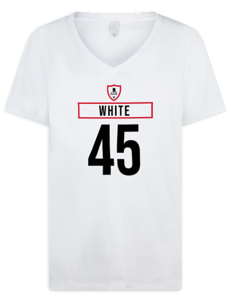 Home Jersey Colton White Premium Ladies V-Neck T-Shirt | Swagsta