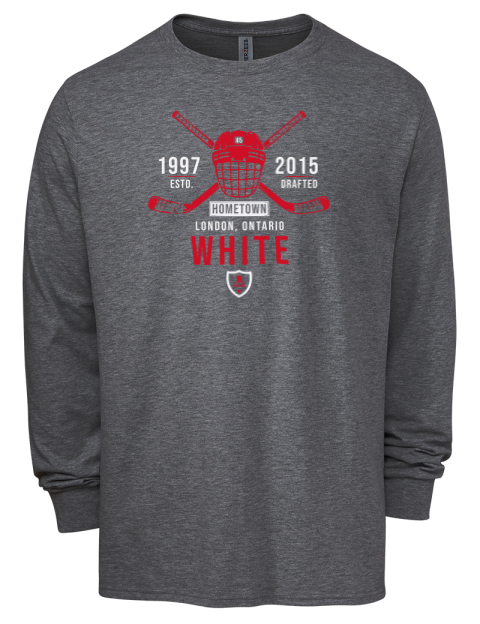 Heritage Colton White Men's Premium Blend Long Sleeve-T-Shirt | Swagsta