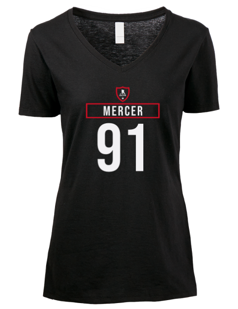 Away Jersey Dawson Mercer Premium Ladies V-Neck T-Shirt | Swagsta