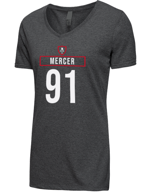 Away Jersey Dawson Mercer Premium Ladies V-Neck T-Shirt | Swagsta