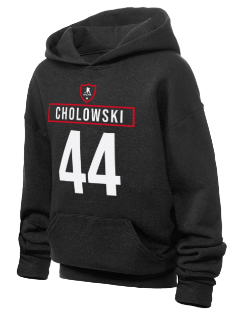 Away Jersey Dennis Cholowski Youth Hooded Sweatshirt | Swagsta
