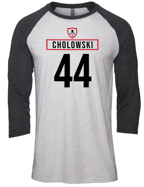 Home Jersey Dennis Cholowski Unisex Premium Three-Quarter Raglan T-Shirt | Swagsta