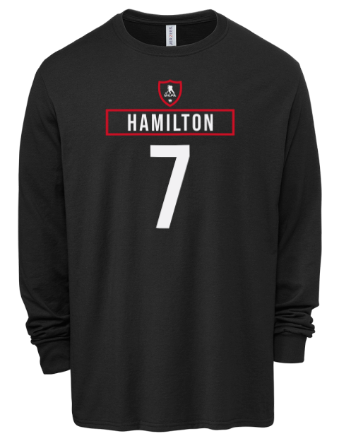 Away Jersey Dougie Hamilton Men's Premium Blend Long Sleeve-T-Shirt | Swagsta