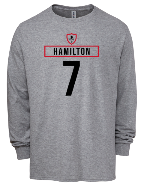 Home Jersey Dougie Hamilton Men's Premium Blend Long Sleeve-T-Shirt | Swagsta