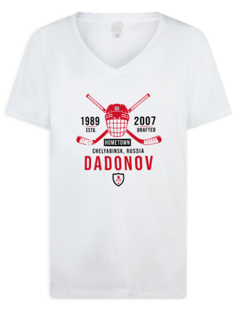Classic Heritage Evgenii Dadonov Premium Ladies V-Neck T-Shirt | Swagsta