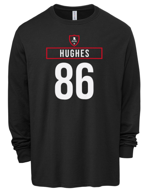 Away Jersey Jack Hughes Men's Premium Blend Long Sleeve-T-Shirt | Swagsta