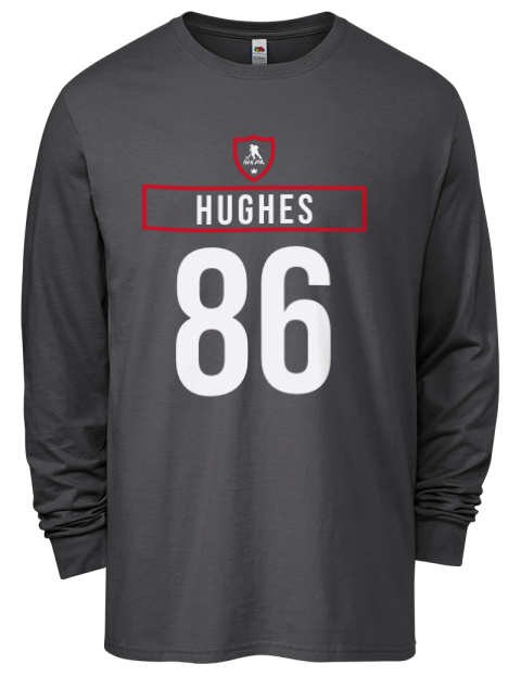 Away Jersey Jack Hughes Men's Long-Sleeve T-Shirt | Swagsta